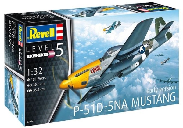 Revell P-51D Mustang, Model Af Fly, Monteringssæt, 1:32, P-51D Mustang, Hanstik, Plast