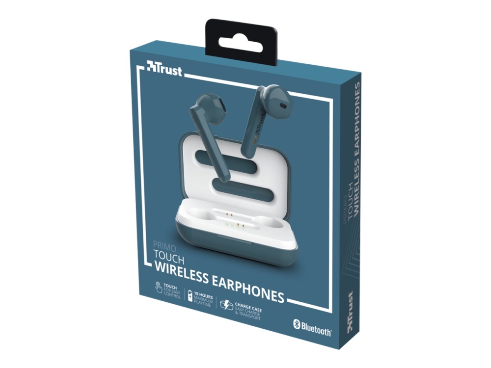 Trust Primo Touch Ægte Trådløse Øretelefoner Med Mik. I Øret Bluetooth Blå