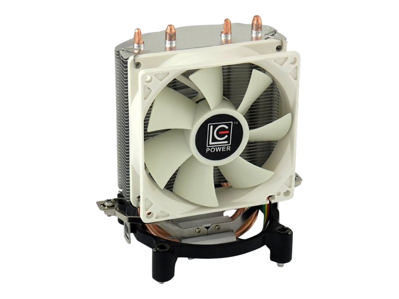 Lc Power Cosmo Cool Lc-Cc-95 - Processor-Køler - (For: Lga775, Lga1156, Am2, Am3, Lga1155) - Aluminium Og Kobber - 90 Mm - Hvid, Sølv