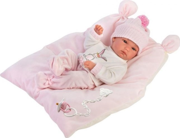 Llorens Bimba Babypuppe Auf Rosa Kissen 35Cm (63556)
