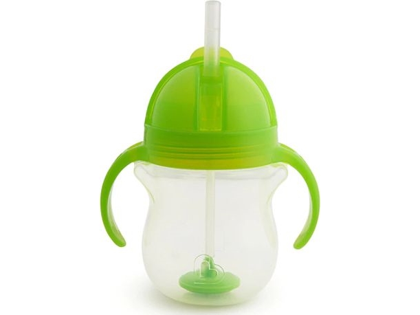 Munchkin Any Angle Click Lock Beschwerter Strohhalmtrainer, Einzeln, 0,207 L, Grün, Universal, 0,5 Jahre, 1 Stück