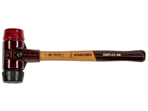 Halder Simplex 3026.050 Gummihammer Ergonomischer Griff, Hart, Mittelhart 1130 G 370 Mm 1 St