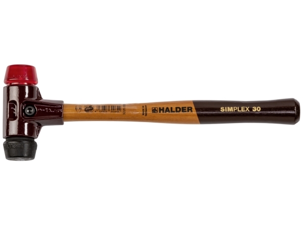 Halder Simplex 3026.030 Gummihammer Ergonomischer Griff, Hart, Mittelhart 345 G 295 Mm 1 Stück