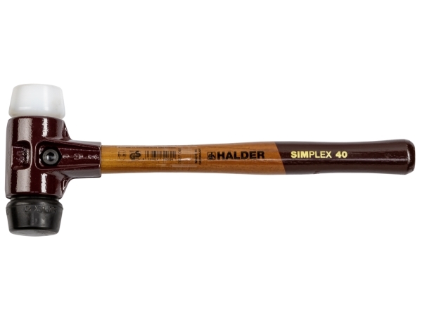Halder Simplex 3027.040 Gummihammer Ergonomischer Griff, Mittelhart 635 G 325 Mm 1 Stk