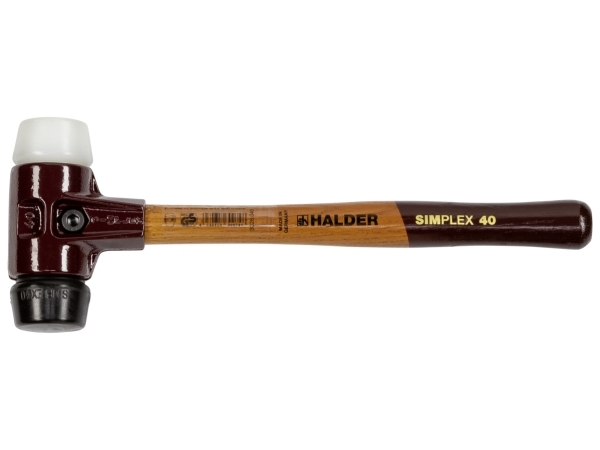 Halder Simplex 3028.040 Gummihammer Ergonomischer Griff, Hart, Mittelhart 650 G, 325 Mm