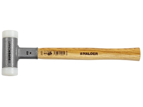 Halder Supercraft 3366.040 Gummihammer Ergonomischer Griff, Hart, Nicht Rückprallend 715 G 355 Mm 1 St