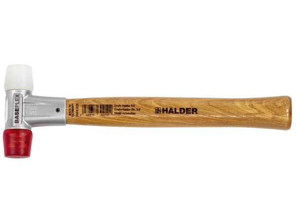 Halder Baseplex 3968.025 Gummihammer, Ergonomischer Griff, Hart, 215 G, 270 Mm, 1 Stk