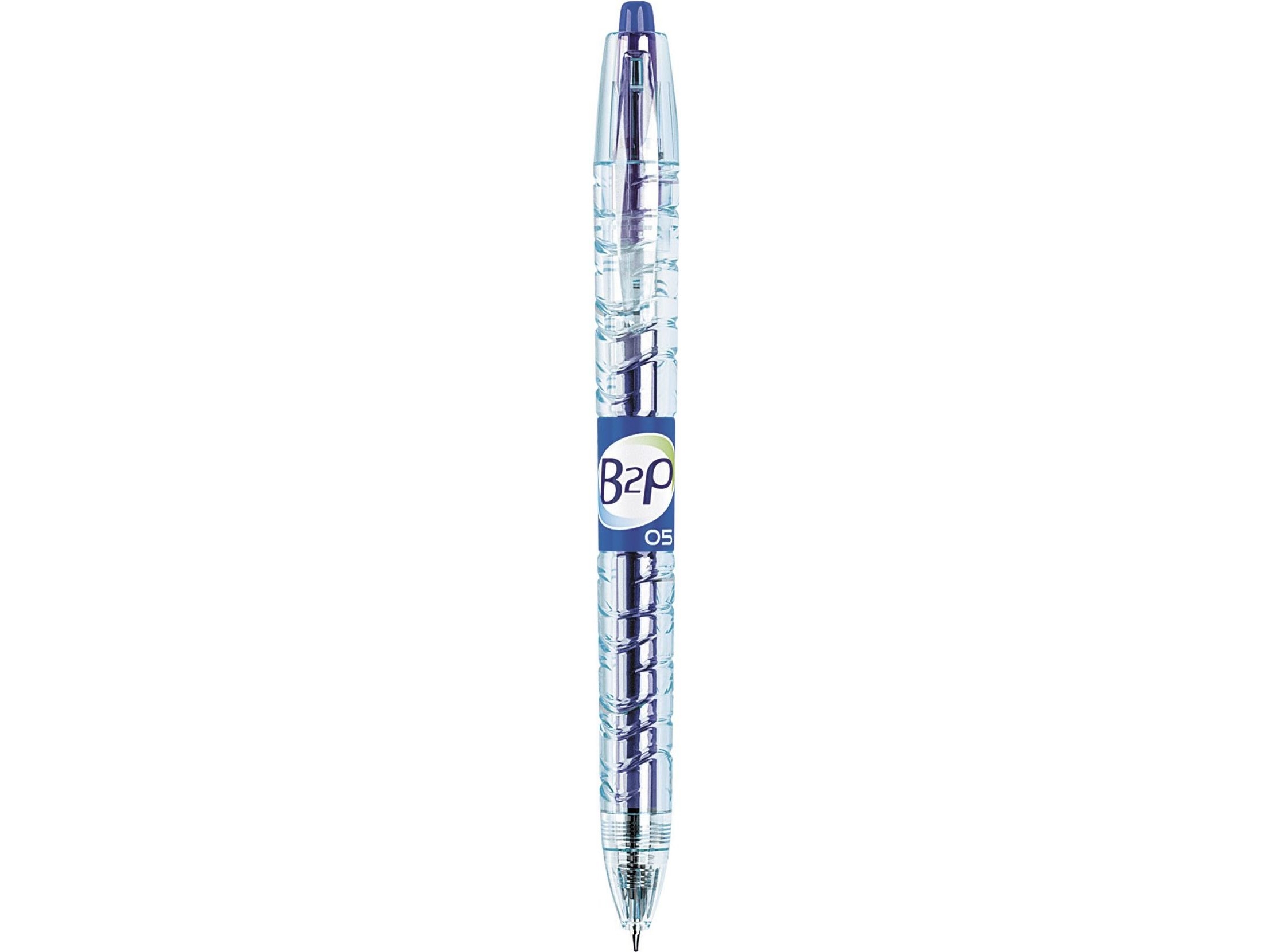 Pilot B2p Gel, Optrækkelig Kuglepen Der Kan Fastgøres, Blå, Transparent, Blå, Plast, 0,5 Mm, 0,32 Mm