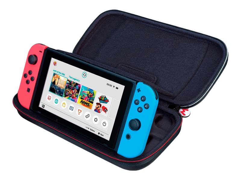 Rds Deluxe Travel Case - Super Mario - Taske Til Spilkonsol - Grå - For Nintendo Switch