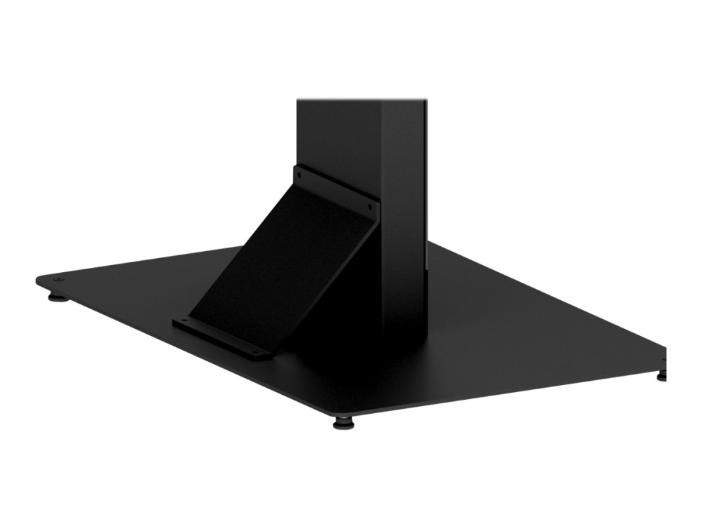 HI-ND Floorstand Glass with Casing 55 - Stativ - for digitalsignerings-LCD-panel - metall, glass - svart, RAL 9005 - skjermstørrelse: 55 - monteringsgrensesnitt: 200 x 200 mm - plassering på gulv - for Samsung QB55, QH55, QM55