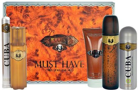Cuba Original Cuba Gold Must Have Gift Set - Includes Edt Spray 100Ml, Edt Spray 35Ml, Edp Spray 15Ml, Deo Spray 200Ml, Shower Gel 200Ml, And After S