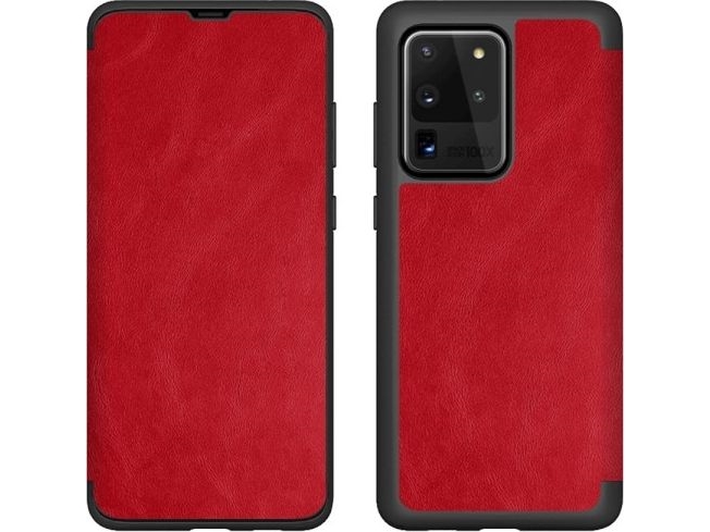 Leather Book Case Samsung S20 Ultra G988 Red/red