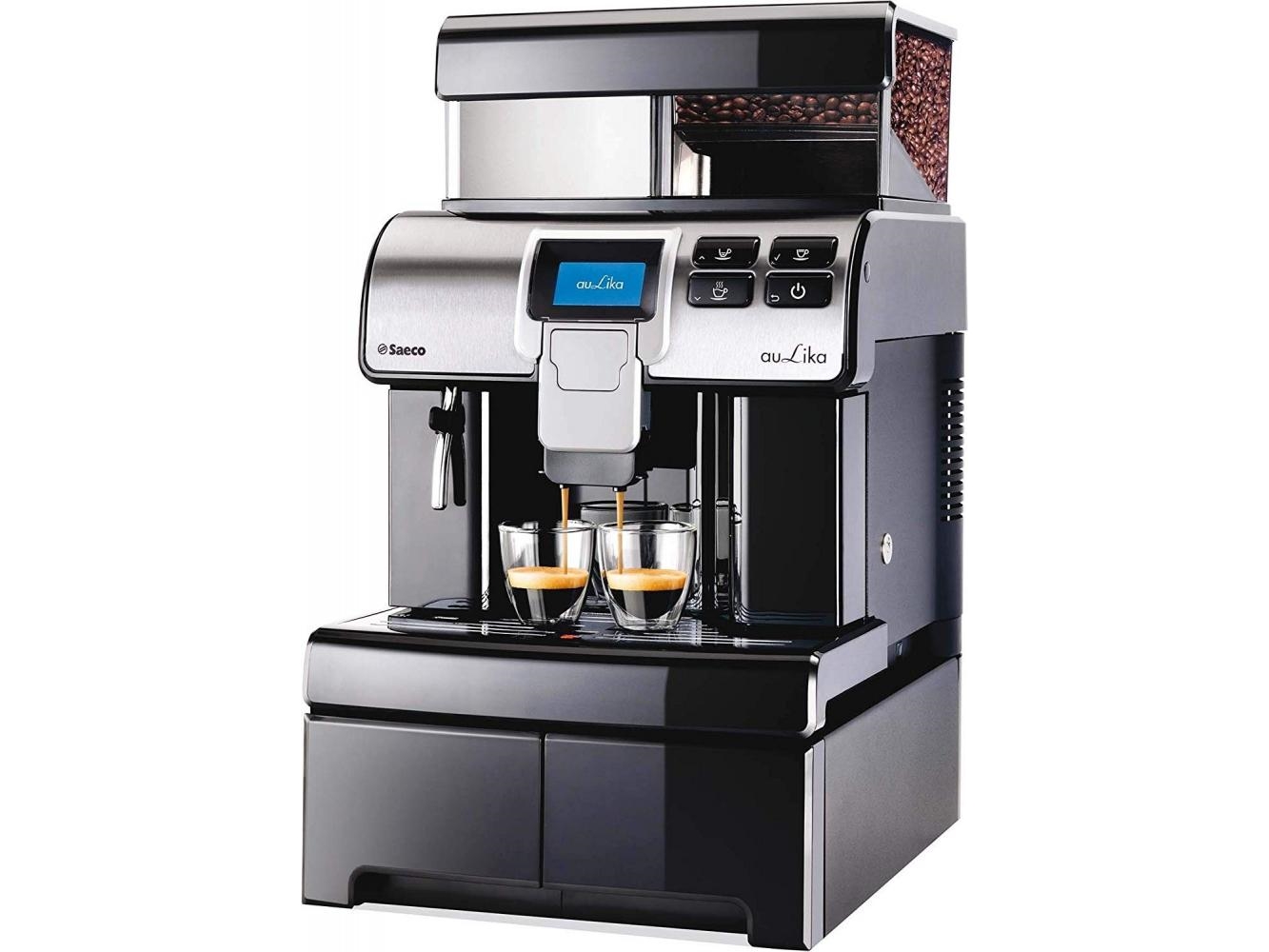 die government Arne Saeco Aulika Evo Office - Automatisk kaffemaskine - 15 bar - sort