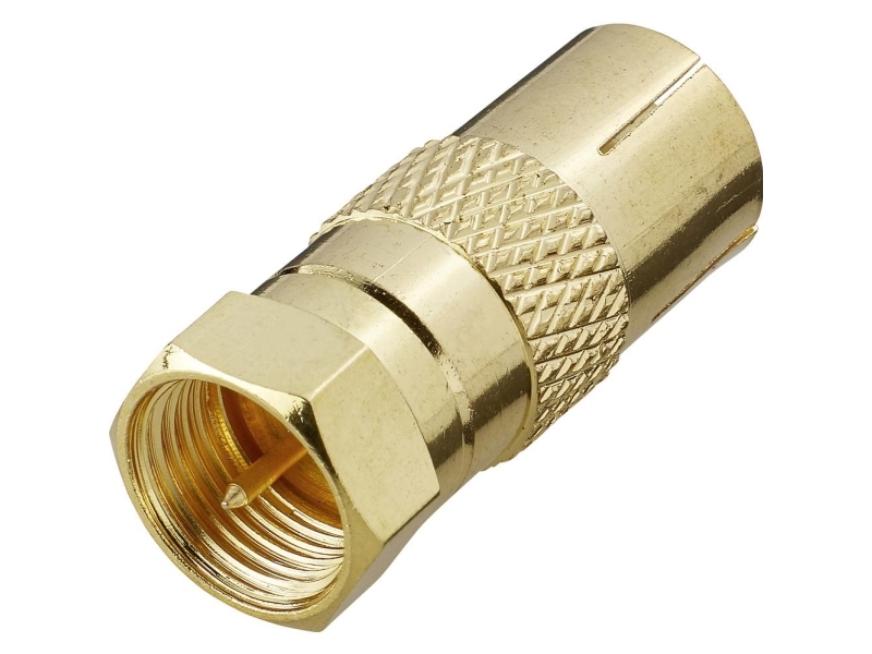 Renkforce RF-4196982, F, Belling-Lee/IEC, Guld | EL Artiklar - Antenn - Antennkablar | GameStuff