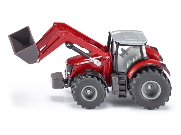 Siku traktor Massey Ferguson med læsser