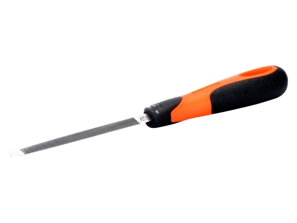 Bahco Ergo 4-186-04-2-2, Datei, Dreieckige Datei, Zweiter Schnitt, Schwarz, Orange, 10 Cm, 6 Mm