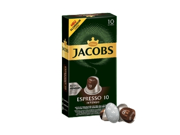 Jacobs ESPRESSO 10 INTENSO, Kaffekapslar, Espresso, Nespresso, 10 koppar, L&aring;da