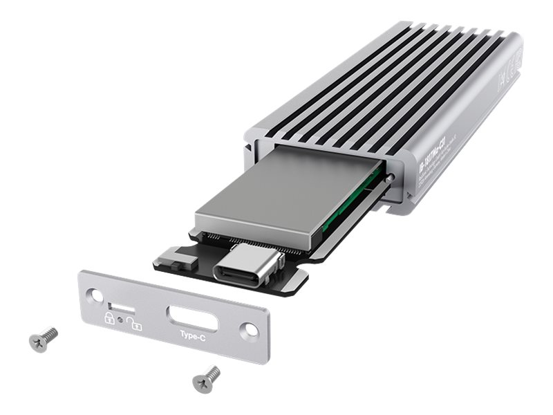 Icy Box Ib-1817Ma-C31, Type-C Usb 3.2 Gen 2 Zu Pcie Nvme M.2 2230/2242/2260/2280 Ssd Gehäuse Mit Schreibschutz, Ssd-Gehäuse, M.2, Pci Express 3.0, 1
