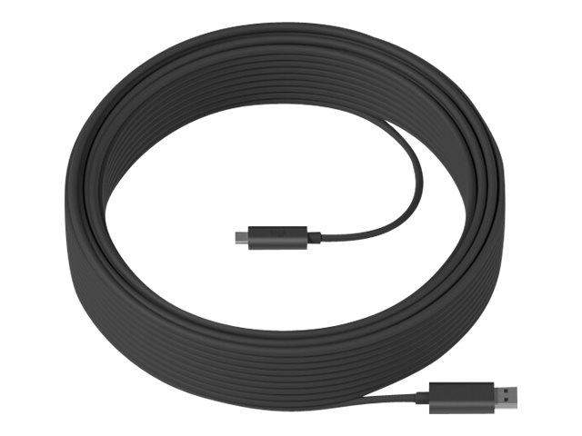 Logitech Strong - Usb-Kabel - Usb Typ A (Han) Bis Usb-C (Han) - Usb 3.2 Gen 2 - 25 M - Plenum, Active Optical Cable (Aoc) - Für Raumlösung Huddle, La