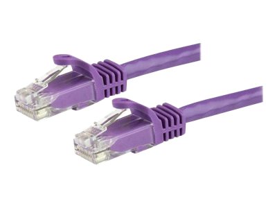 Startech 15M Cat6 Ethernet Cable, 10 Gigabit Snagless Rj45 650Mhz 100W Poe Patch Cord, Cat 6 10Gbe Utp Network Cable W/Strain Relief, Purple, Wiring