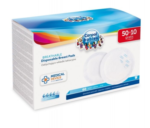 CANPOL BABIES įklotai į liemenėlę ANTISLIP, 60vnt., 1/652