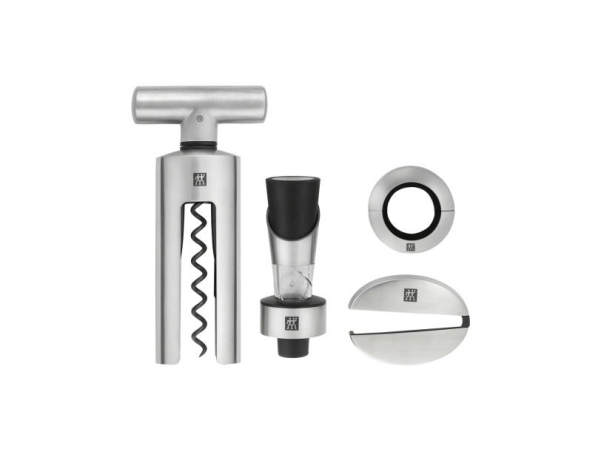 ZWILLING Sommelier Set, Korkskruv, Droppskydd, Foil cutter, Pourer, 190 mm, 210 mm, 50 mm | Köksutrustning - Köksredskap - Vinöppnare | GameStuff