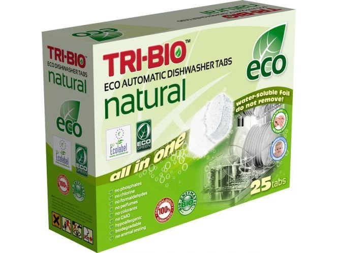 Tri-Bio Økologiske Opvaskemaskine-Kapsler All In One 25 Stk. (Trb04062)