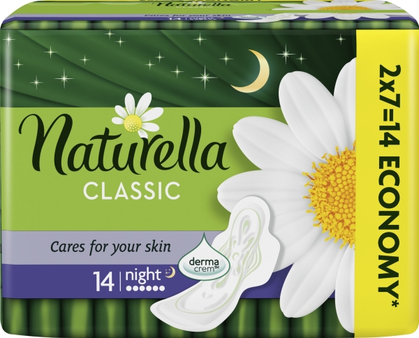 Naturella Classic Night sanitetsbind, 14 stk.