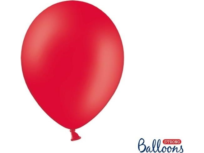 Strong Pastel Poppy Red Balloons 30Cm 10Pcs