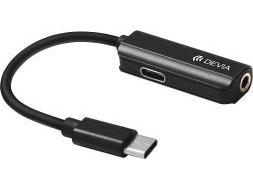 Devia Devia Usb Adapter Devia Smart Type-C To 3.5Mm Jack/Type-C Adapter Black