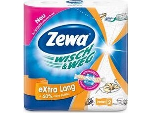 Zewa Küchenrollen Wisch&Weg Extra Lang Design 2-Lagig