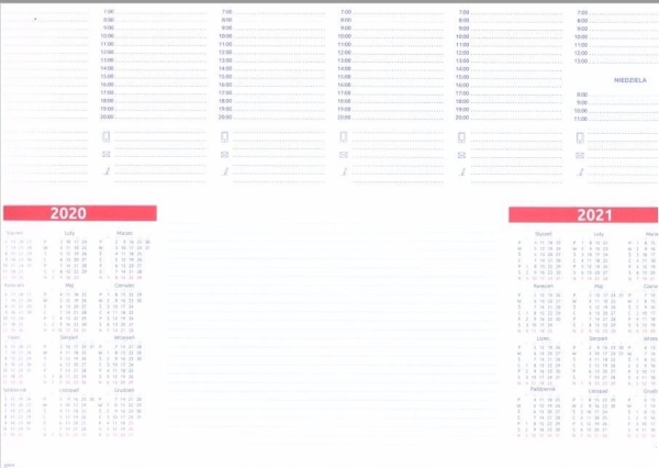Aniew Calendar 2020 Biuwar B3 with a strip (52 cards)