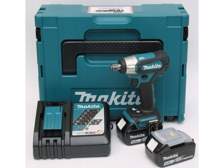 Makita Smūginis Veržliasukis 18V 1/2" 210Nm 2X5,0Ah Dtw181rtj