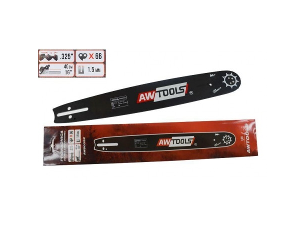 AW-Tools AWTOOLS VADOVAS 40cm/66/325/1,5, SKIRTAS CS580/CS620 / Juodas LINE