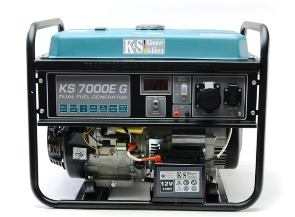 Ks Hybridgenerator Ks 7000E G 5,0Kw/230V, Benzin/Lpg, Elektrischer Start