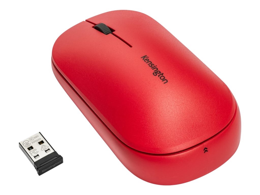 Kensington Suretrack - Mus - Optisk - 4 Knapper - Trådløs - 2.4 Ghz, Bluetooth 5.0 Le, Bluetooth 3.0 - Trådløs Modtager (Usb) - Rød