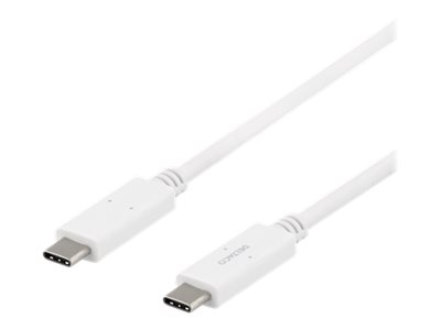 Deltaco Usbc-1502M - Usb-Kabel - 24 Pin Usb-C (Han) Til 24 Pin Usb-C (Han) - 5 A - 1 M - Hvid