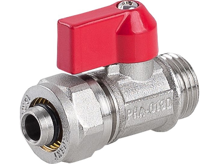 Perfexim Mini 1/2" Kugleventil Rød (01-019-0000-001)