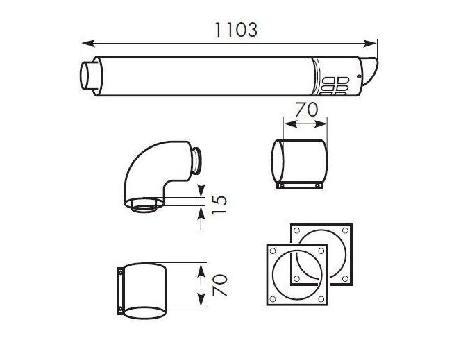 Vaillant Aftræk Vandr 80-125Mm - Ecotec 303209