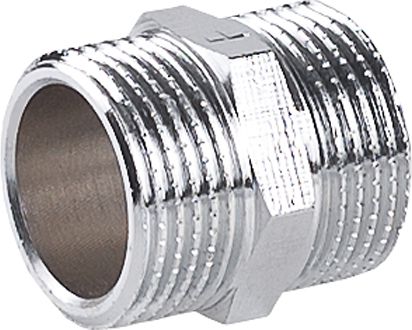 Perfexim Chrome plated brass nipple GZ 1/2 (07-520-0150-000)