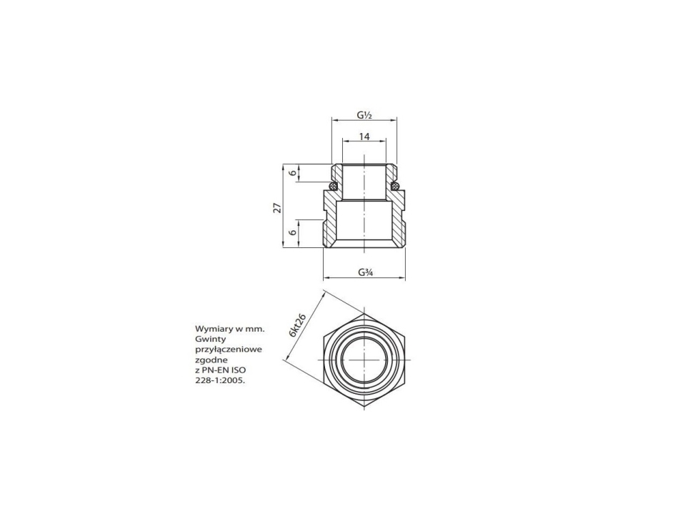 Perfexim Nippel Für Verteilerbalken 1/2" X 3X4" Pn10 748