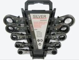 Silber Silver Tip-Schlüssel Mit Ratsche 5 Stück (6-22Mm)