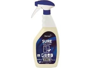 Glasrens SURE Glass Cleaner Ecolabel uden farve/parfume 750 ml,750 ml/fl