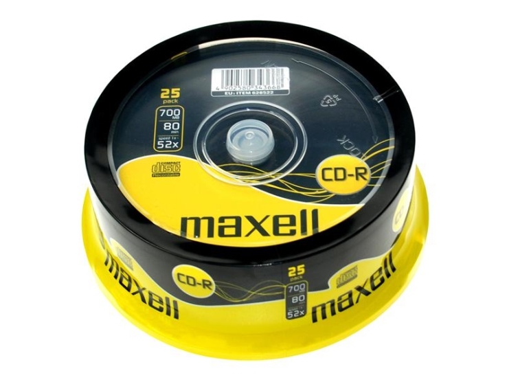 Maxell - 25 X Cd-R - 700 Mb (80 Min) 52X - Spindle