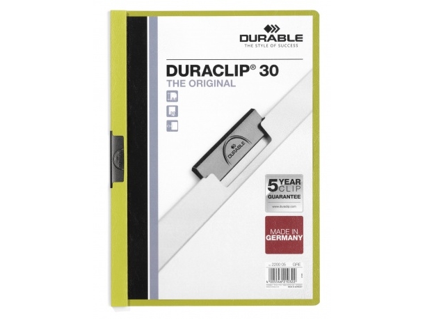 Durable DuraClip Original 30 A4 Green, Grøn, PVC, A4, 219 mm, 310 mm