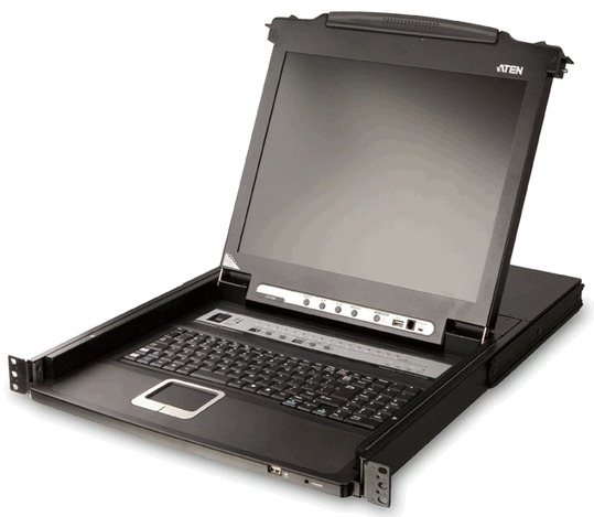 Aten Slideaway Cl5716m - Kvm-Konsole Mit Kvm-Switch - 16 Anschlüsse - 43.2 Cm (17") - Rack - Einbaufähig - 1280 X 1024 - 1U