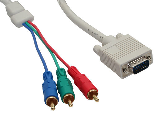InLine 17202, 2 m, VGA (D-Sub), RCA, Beige, Hanstik/Hanstik