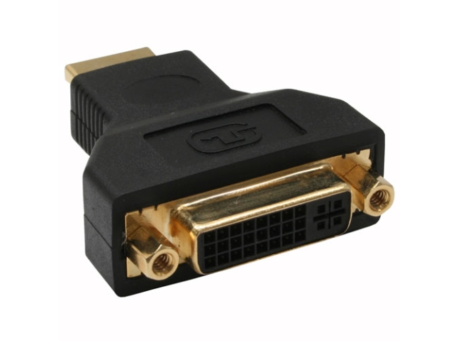 Inline Hdmi-Dvi Adapter, Hdmi Stecker Auf Dvi Buchse, 4K2k, Dvi-D Female, Dvi-D, Schwarz