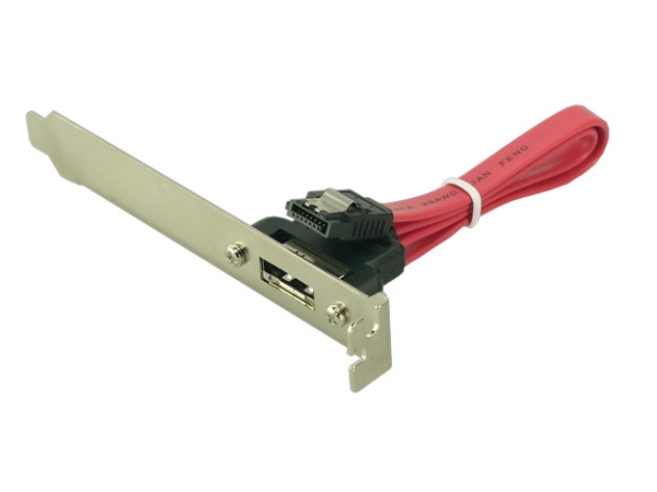 Inline Esata Slotblech, Esata Buchse Extern Auf Intern Sata Stecker, 0,5M, Rot, 45 G, 1 Stück(E), 175 Mm, 225 Mm, 20 Mm