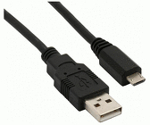Inline 31720, 2 M, Usb A, Micro-Usb B, Hanstik/Hanstik, Sort
